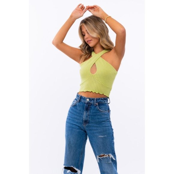 LE LIS CRISS CROSS CROP TOP SLEEVELESS - Picture 3 of 14